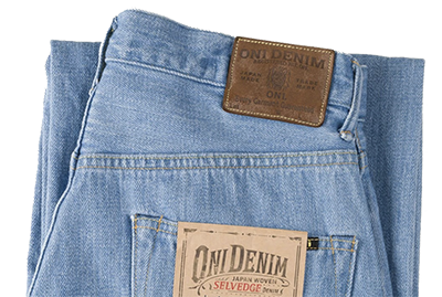 Jean Oni 222-Kiraku-BB Bio Bleach Selvedge Denim.
